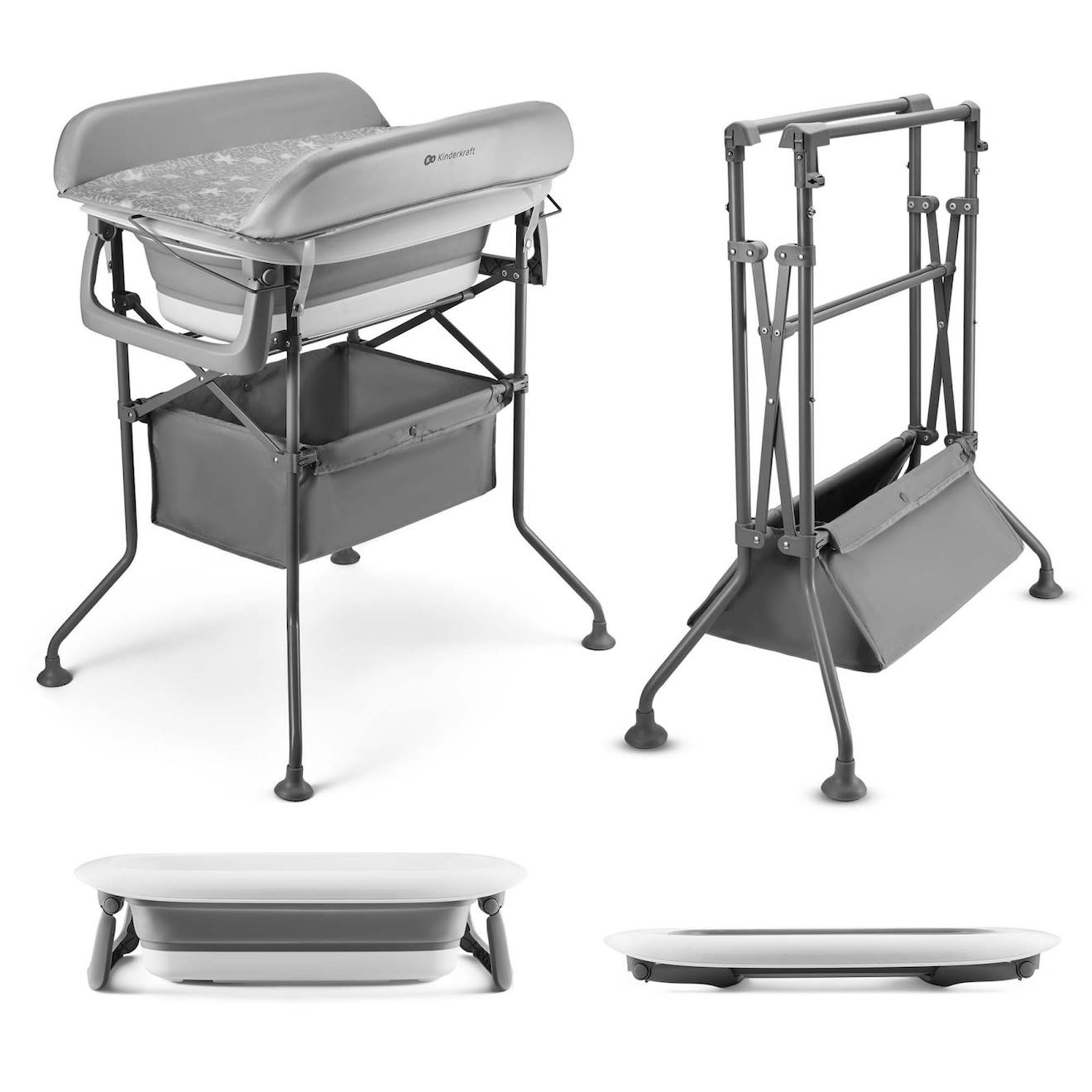 Baignoire Avec Table À Langer Sur Structure Bubbly Gris - image 2