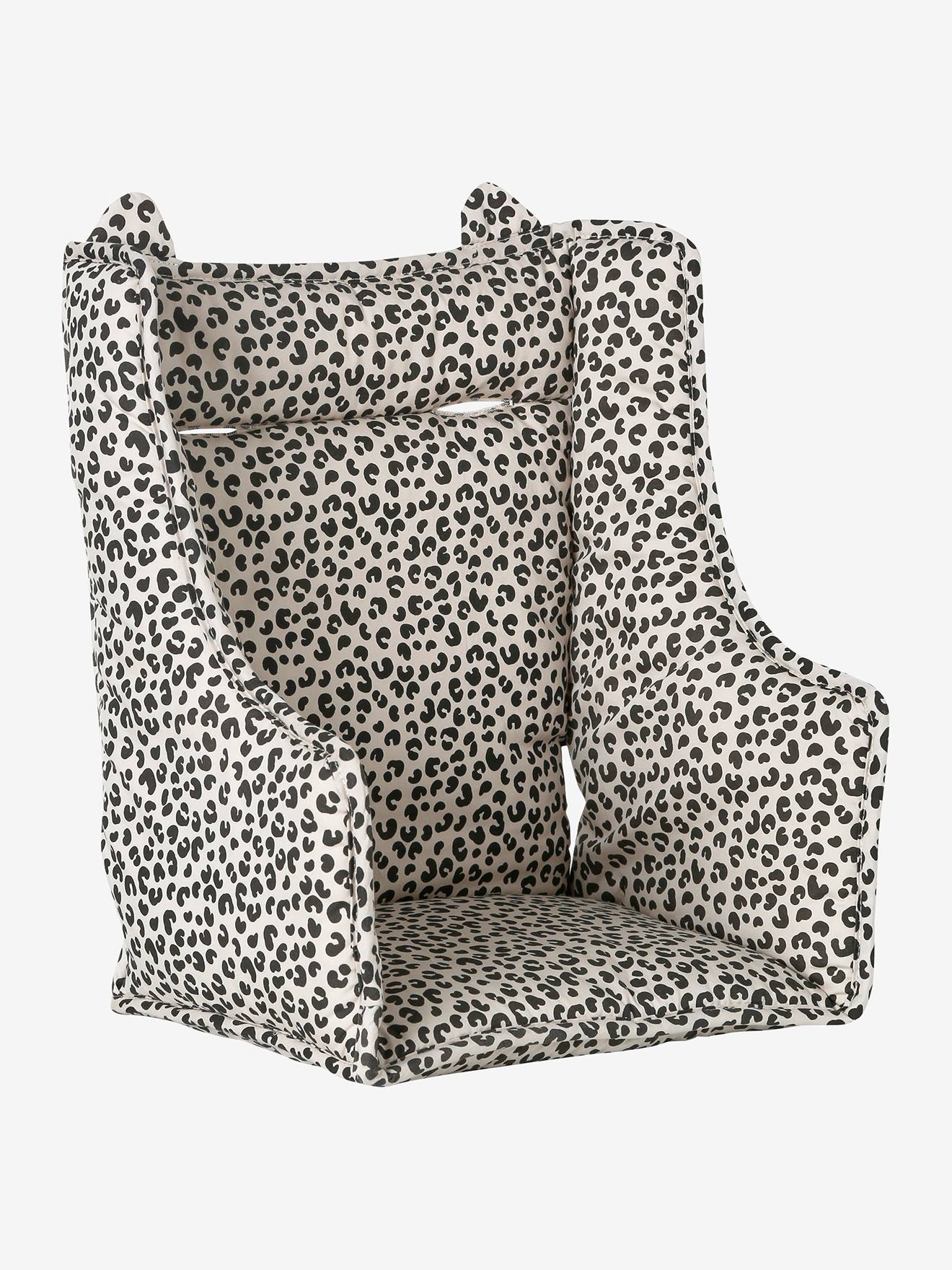 Coussin de chaise haute beige imprimé