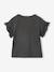 T-shirt fille motif fantaisie manches courtes volantées anthracite+jaune pâle+marine+rose pâle 2 - vertbaudet enfant 