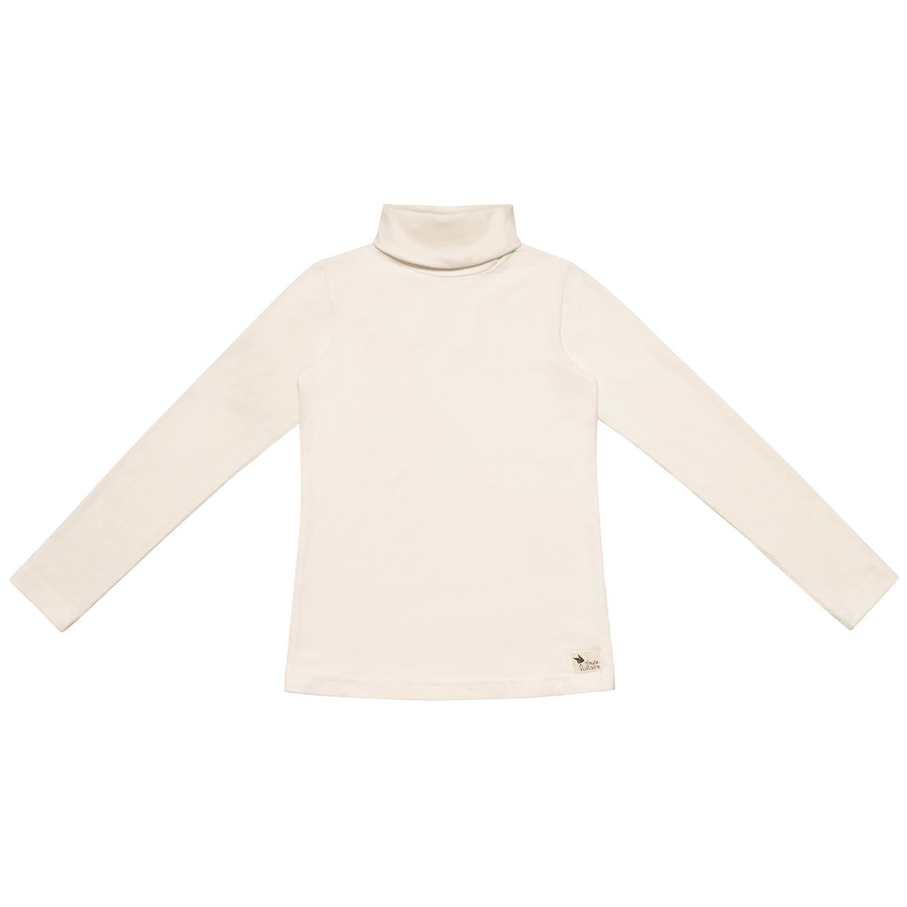 Sous-pull Col Roulé Coton Jersey Harmonie Beige