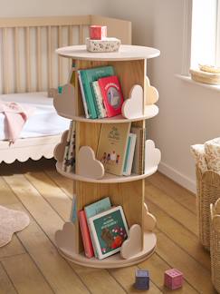 Bibliothèque Rotative à 360°pour Enfants Organisateur de Rangement de Jouets avec 5 Etagères Etagère d'Angle Pivotante Ronde Vert