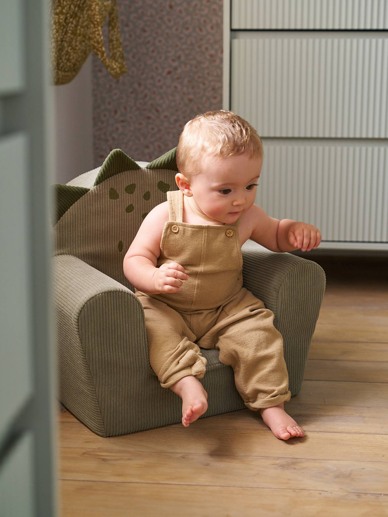 Fauteuil en mousse Dinosaure - personnalisable vert (Vertbaudet) - Image 1