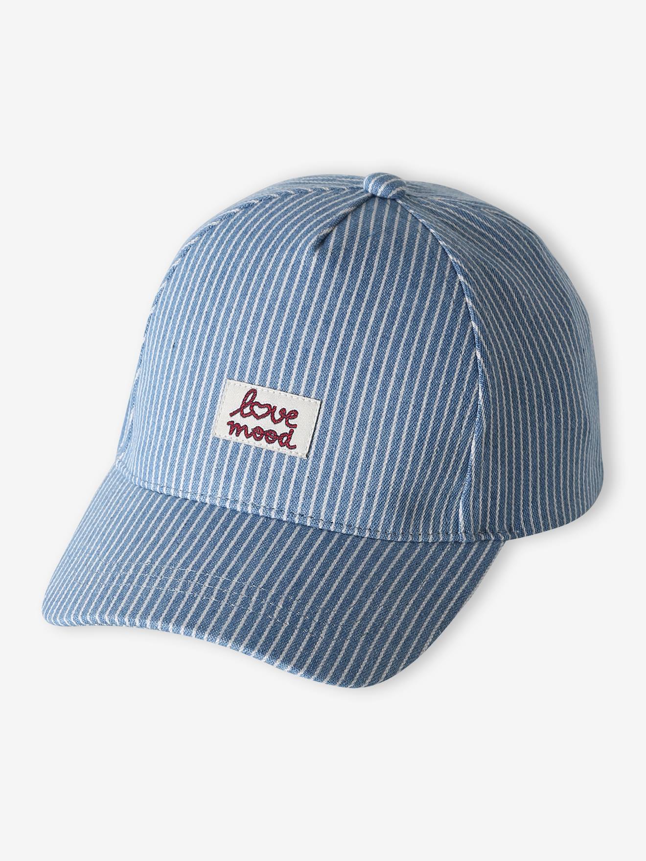 Casquette ajustable rayé bleu