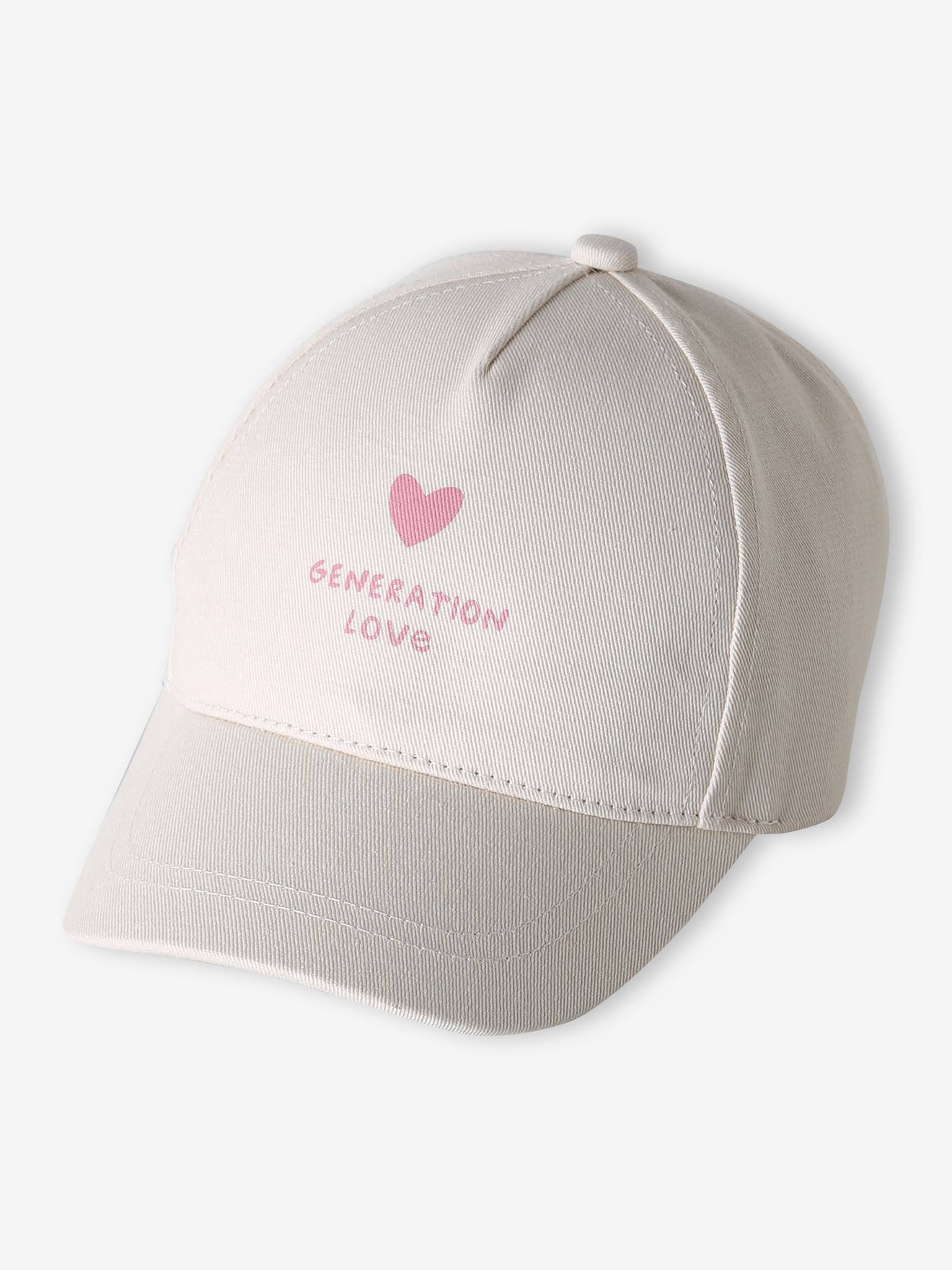 Casquette bébé fille Génération love écru