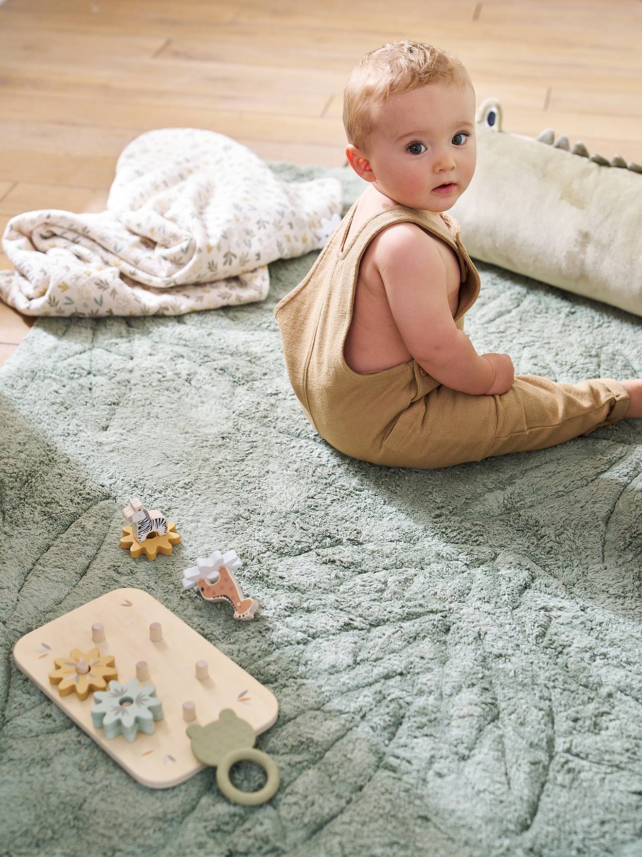 Tapis rectangle SAUVAGE vert (Vertbaudet) - Image 2