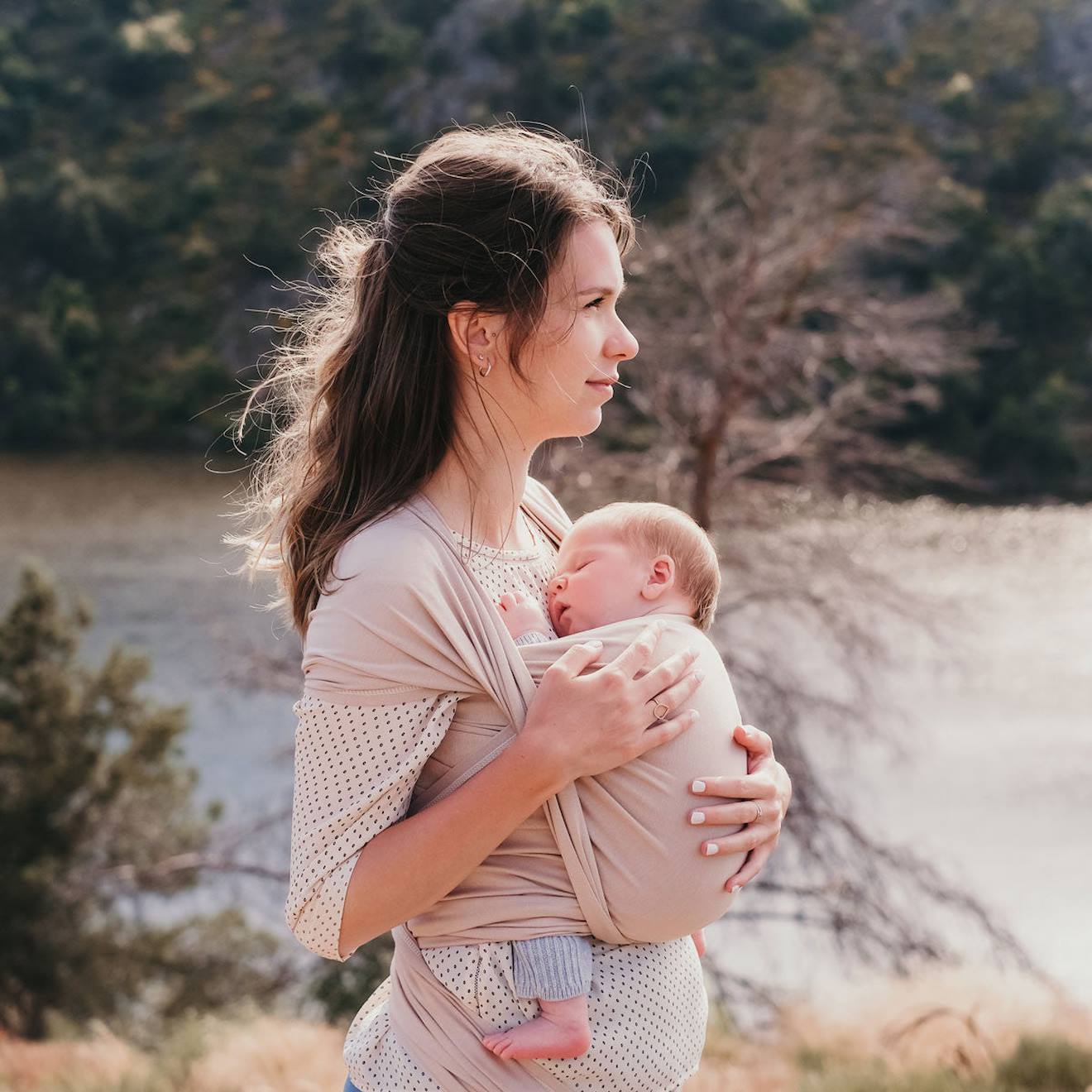 My Cocon, Écharpe De Portage Extensible, Amande Biscuit