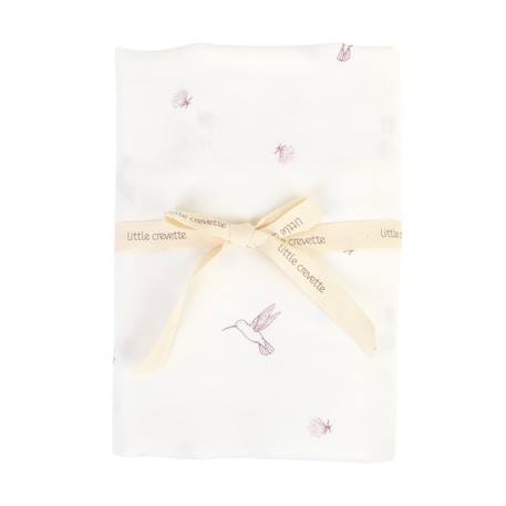 Maxi lange gaze de coton bio Ananas+Baleine+Cerises+Citrons+Colibri+Fleurs beiges+Sable+Vichy vert 16 - vertbaudet enfant 