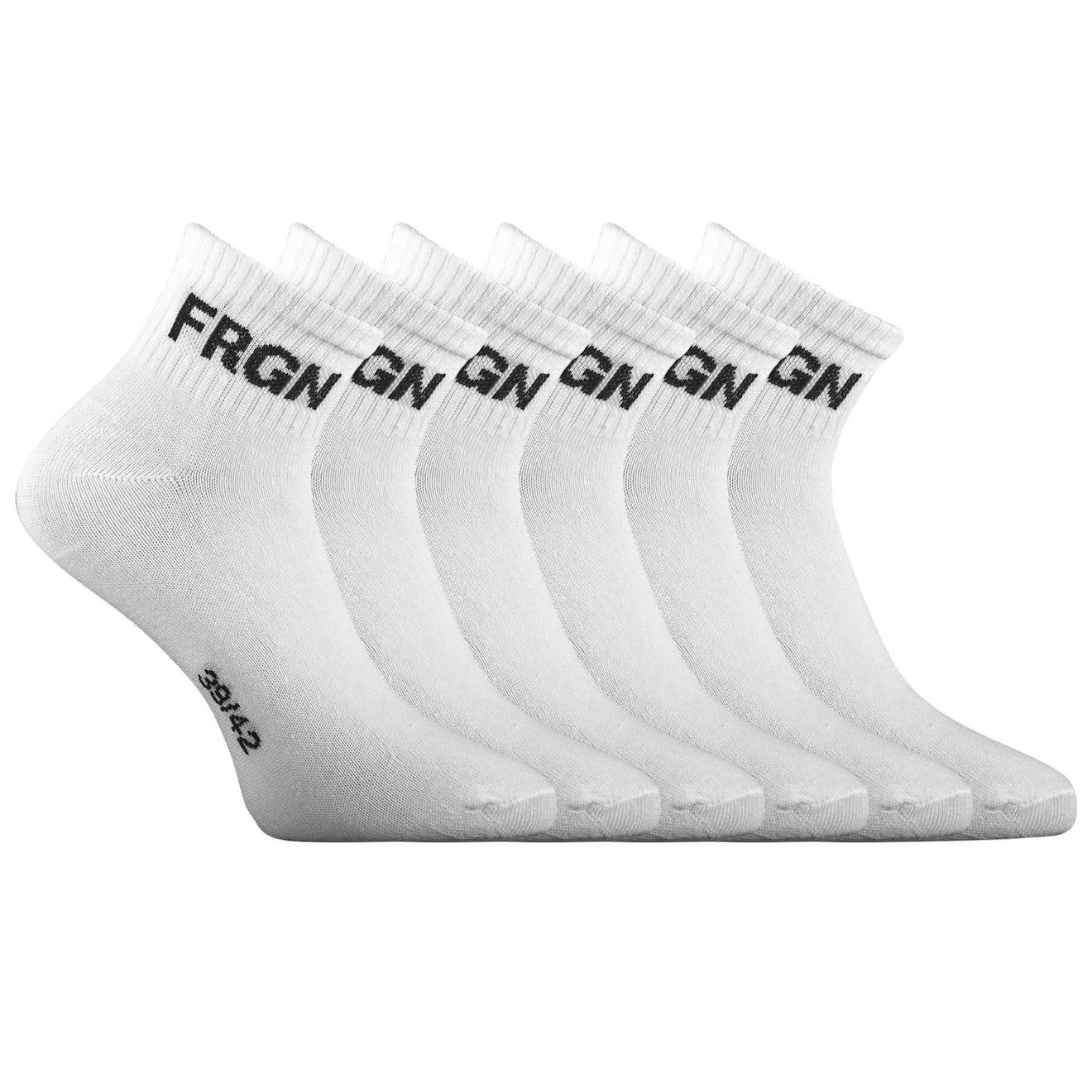 Lot De 6 Paires De Chaussettes Quarter Modèle Frgn Blanc Blanc/noir