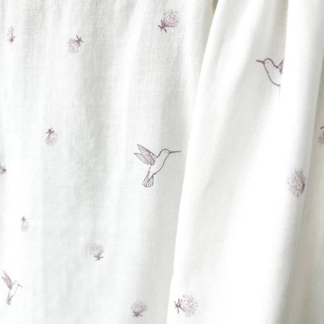 Maxi lange gaze de coton bio Ananas+Baleine+Cerises+Citrons+Colibri+Fleurs beiges+Sable+Vichy vert 20 - vertbaudet enfant 