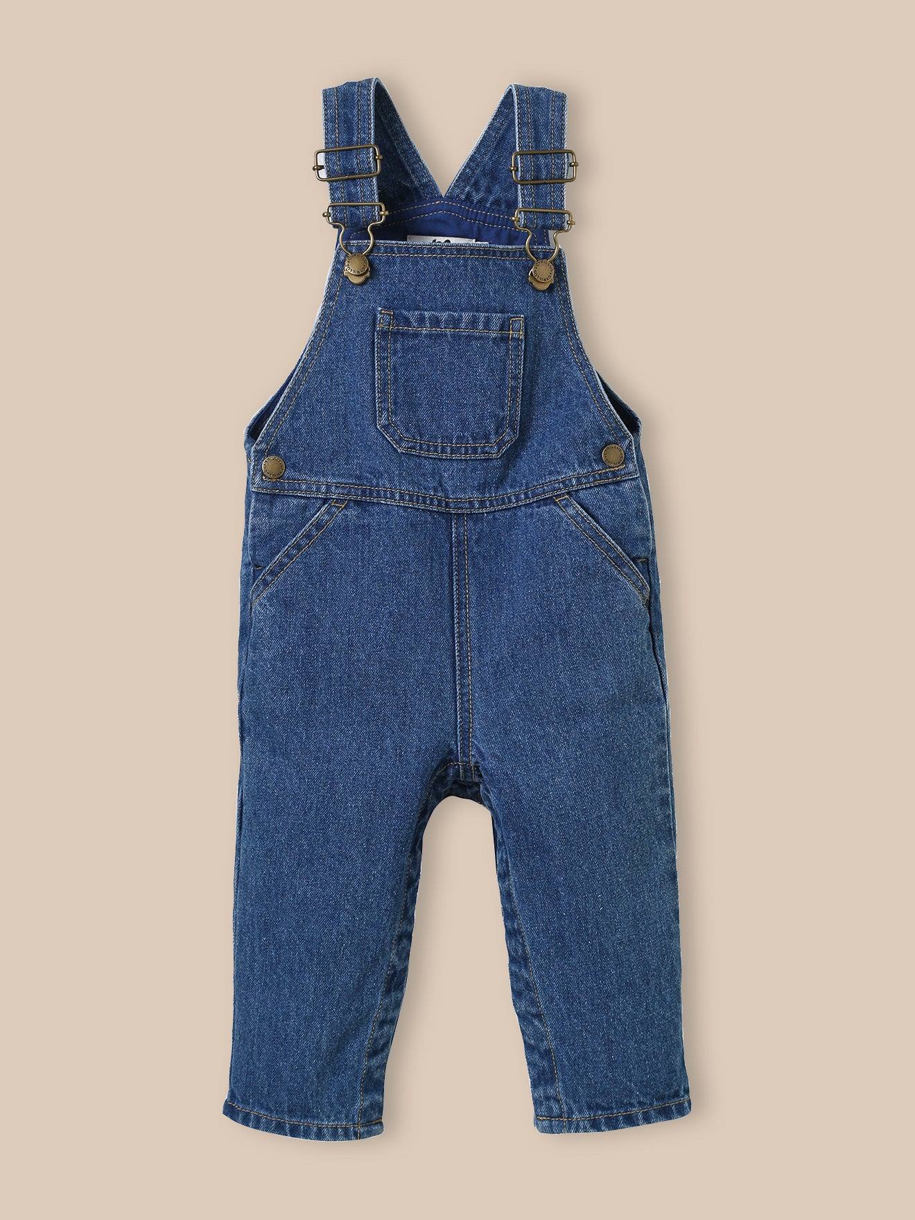 Salopette En Denim Bébé Denim Bleu