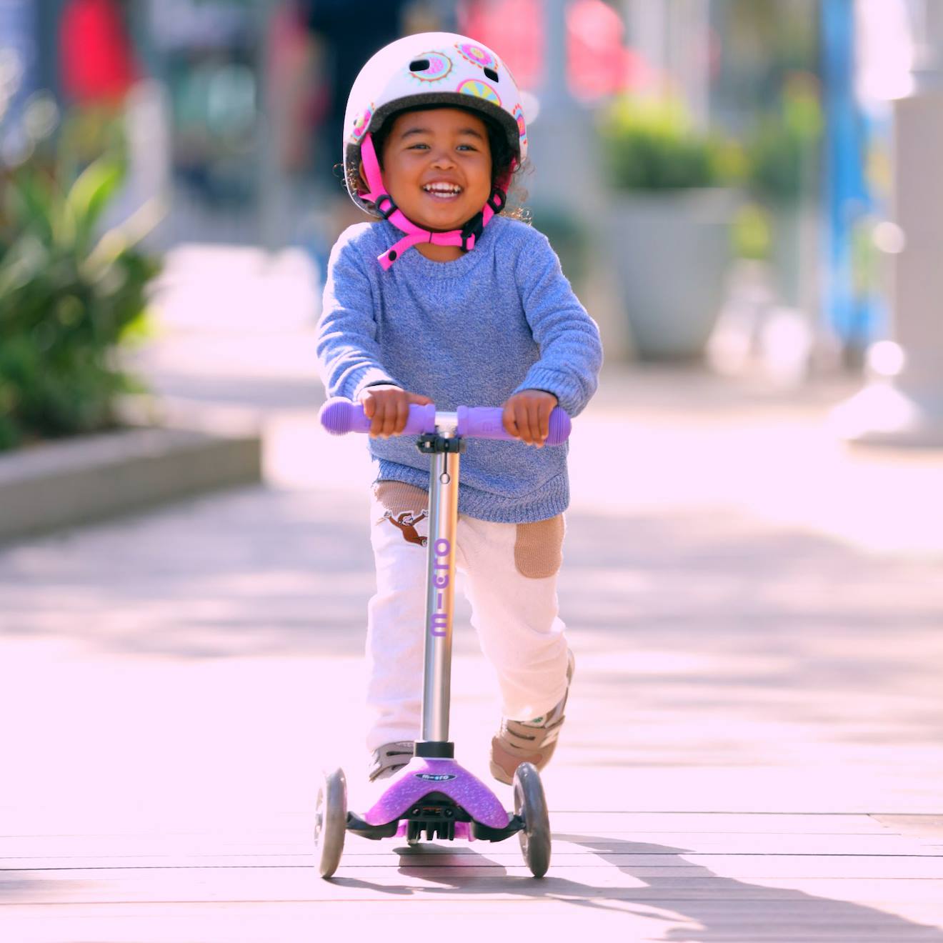 Mini Micro Deluxe LED Violette | Trottinette 3 Roues Enfant 2-5 ans