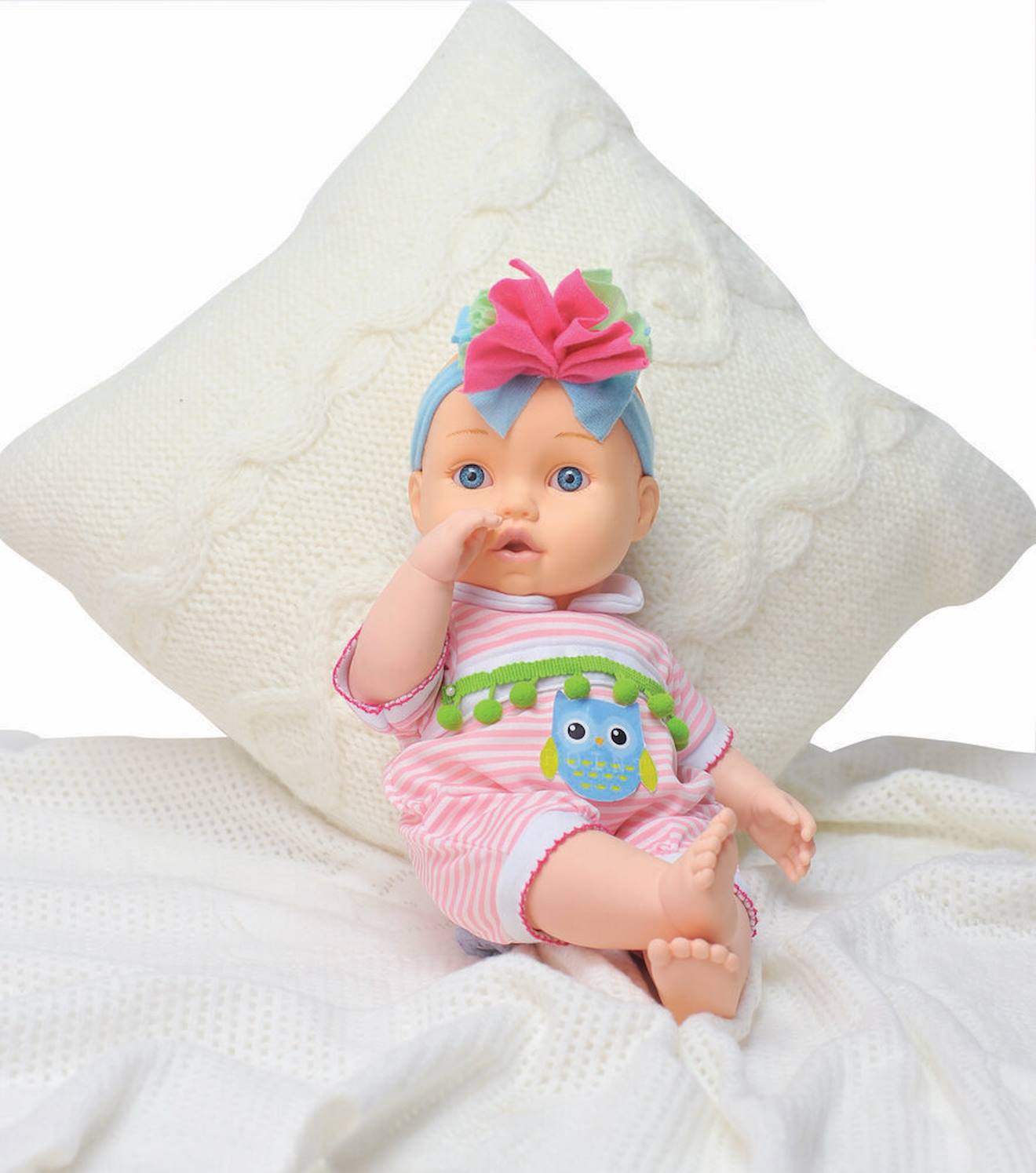 Poupon Bambolina Bébé Mange - Dit 50 Mots - Avec Accessoires Rose Fuchsia (Pioupiou Et Merveilles) - Image 1