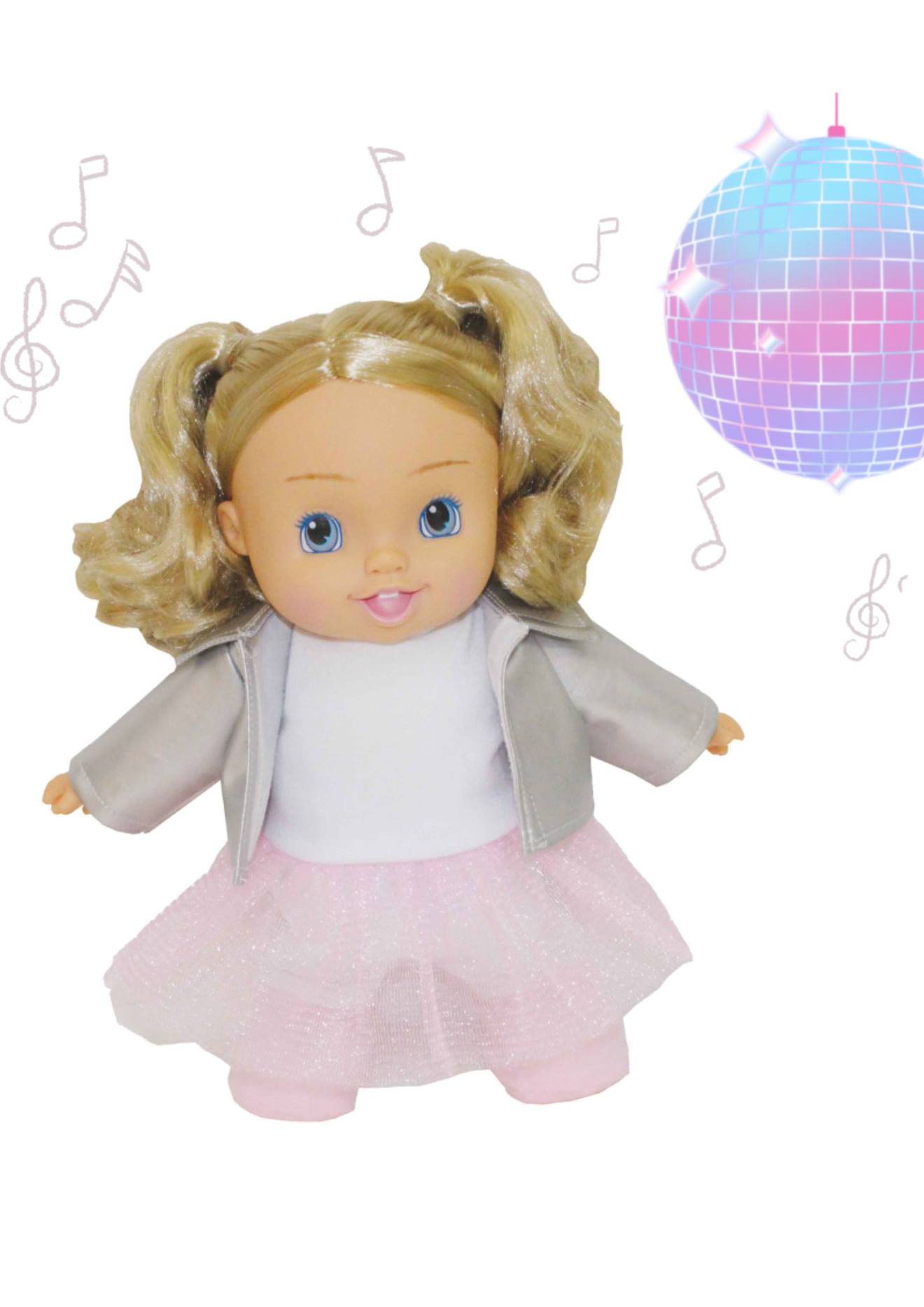 Poupée Bambolina - Danse Avec De La Musique Rose, Blanc Et Gris (Pioupiou Et Merveilles) - Image 1