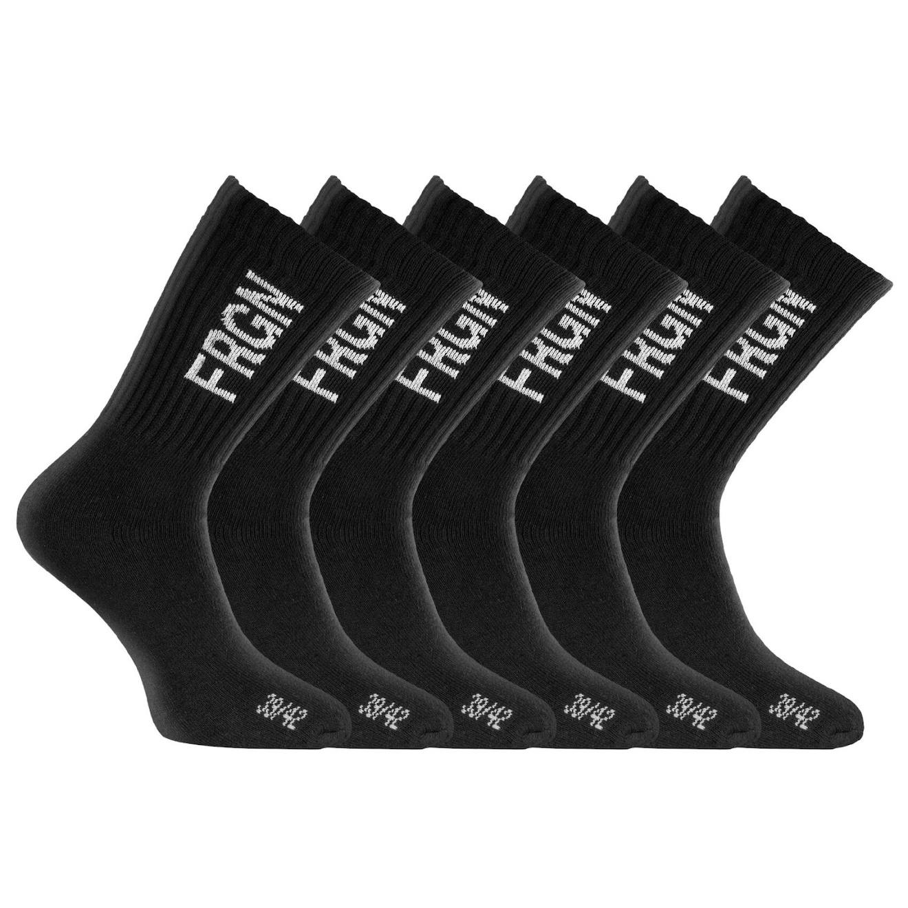Lot De 6 Paires De Tennis Modèle Frgn Noir/blanc