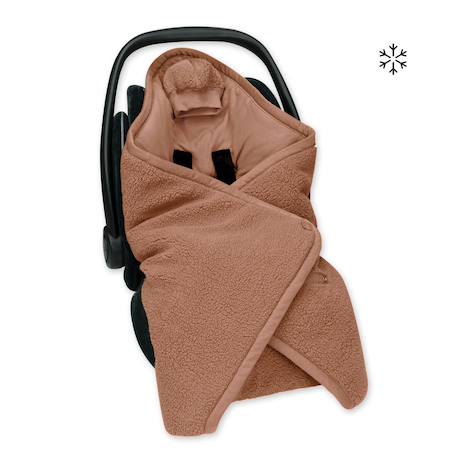Nid d'ange bébé poussette et siège auto hiver - teddy chaud Ficelle+Kaki+Muffin+Natural+Ocre 14 - vertbaudet enfant 