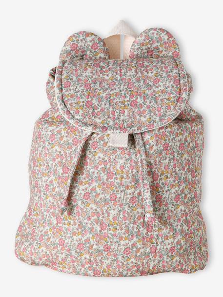 Vertbaudet - Sac à dos personnalisable en gaze de coton animation oreilles multicolore