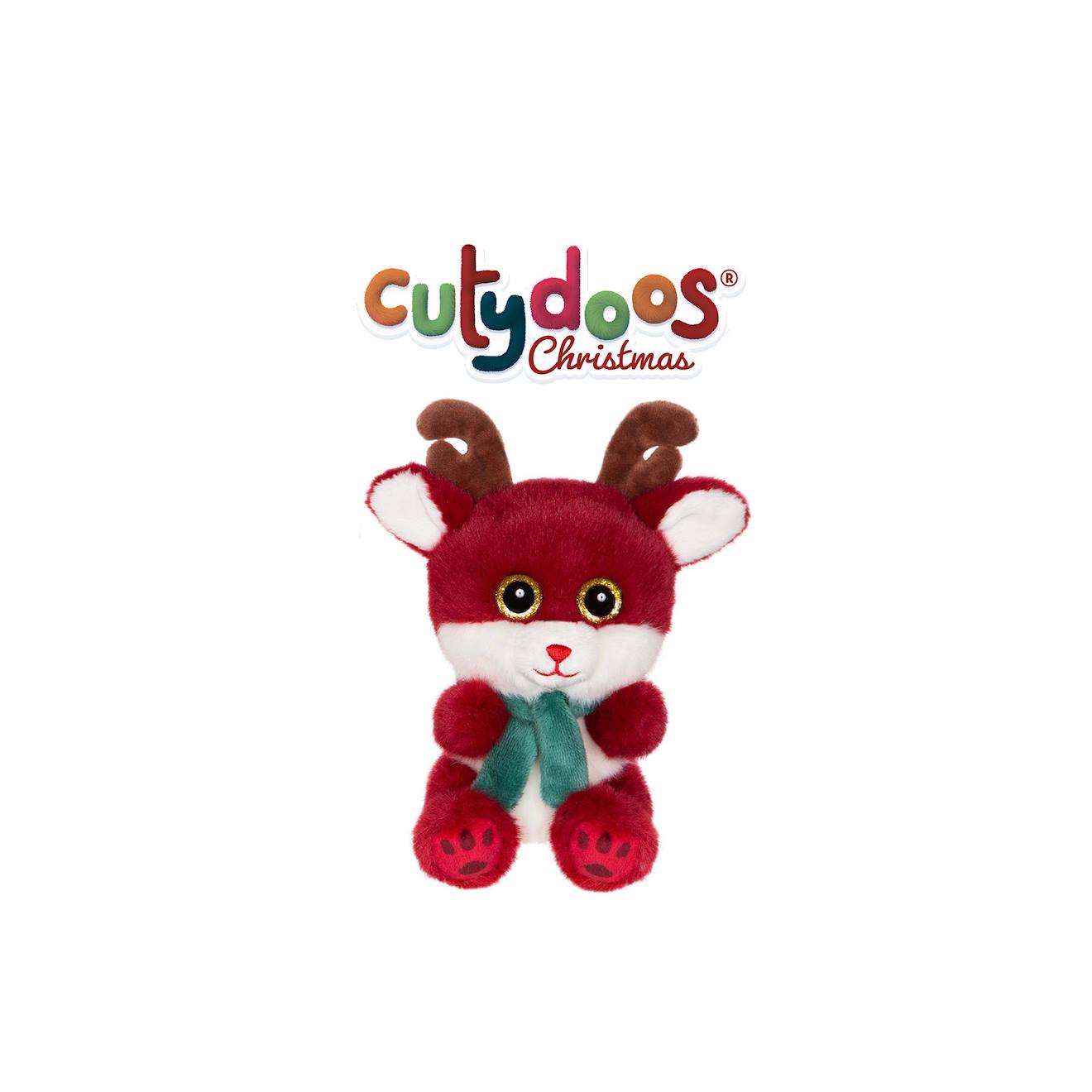 Peluche Renne Nico 13 Cm Rouge