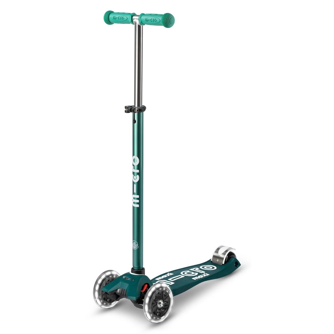 Trottinette Enfant Maxi Micro Deluxe Éco Led Vert