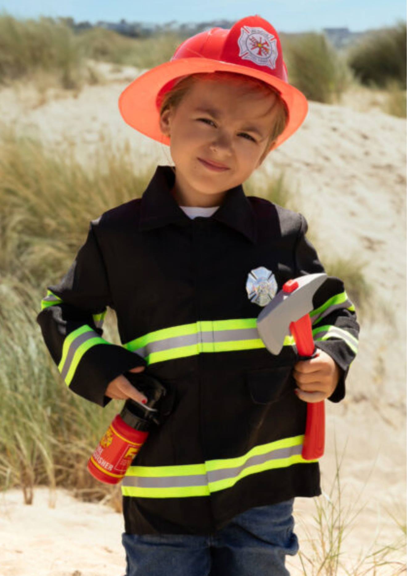 Déguisement Nyc Fire Figther Noir, Rouge (Pioupiou Et Merveilles) - Image 1