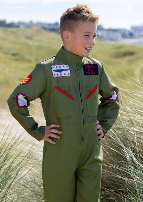 Pioupiou Et Merveilles - Déguisement Pilote - Fighter Pilot Vert Kaki