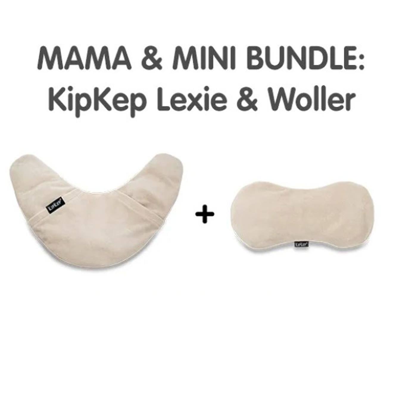 Duo Bouillotte Sèche Déhoussable Graines De Lin Maman Et Bébé - Teddy Sand Beige (Kipkep) - Image 1