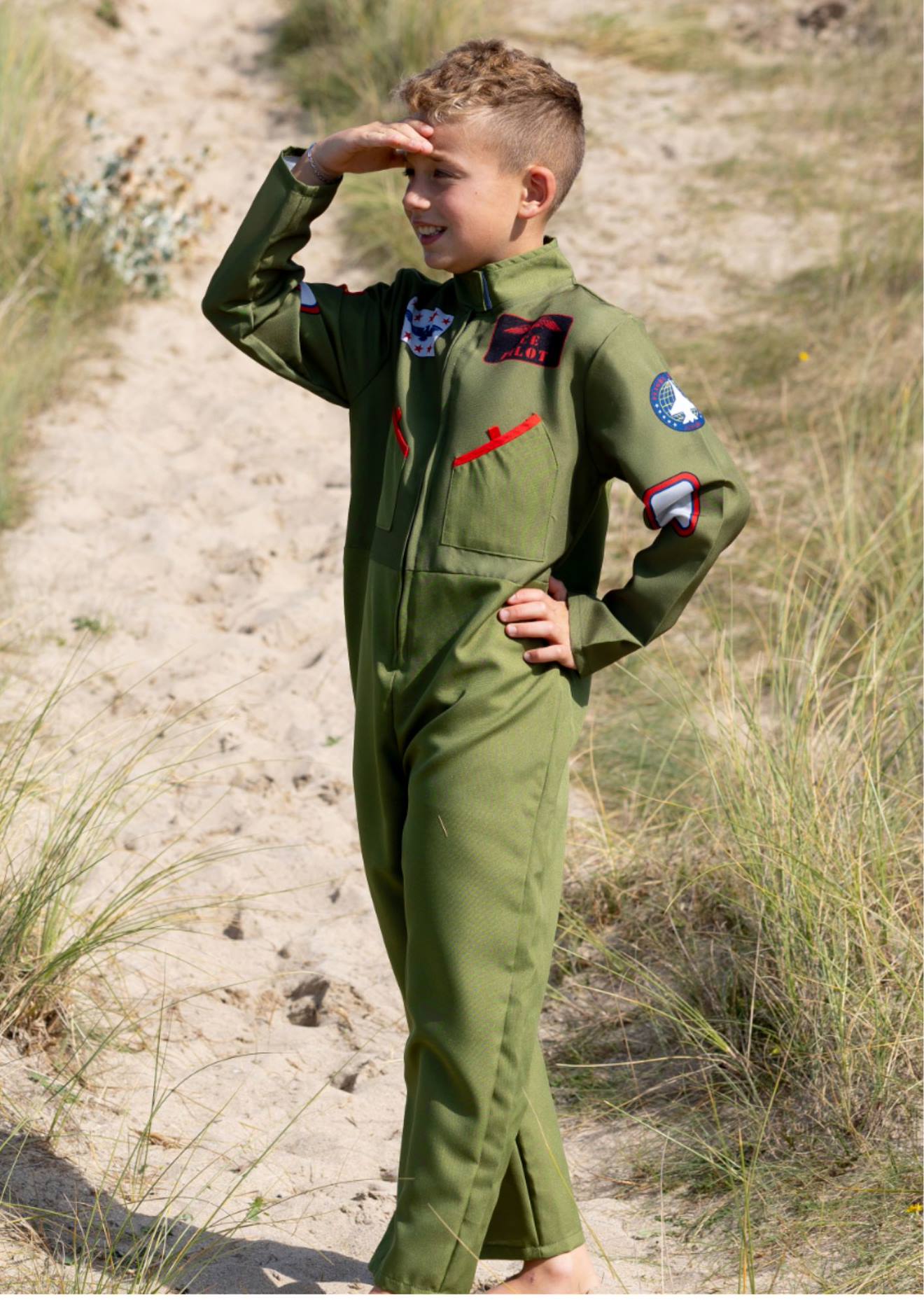 Déguisement Pilote - Fighter Pilot Vert Kaki (Pioupiou Et Merveilles) - Image 2