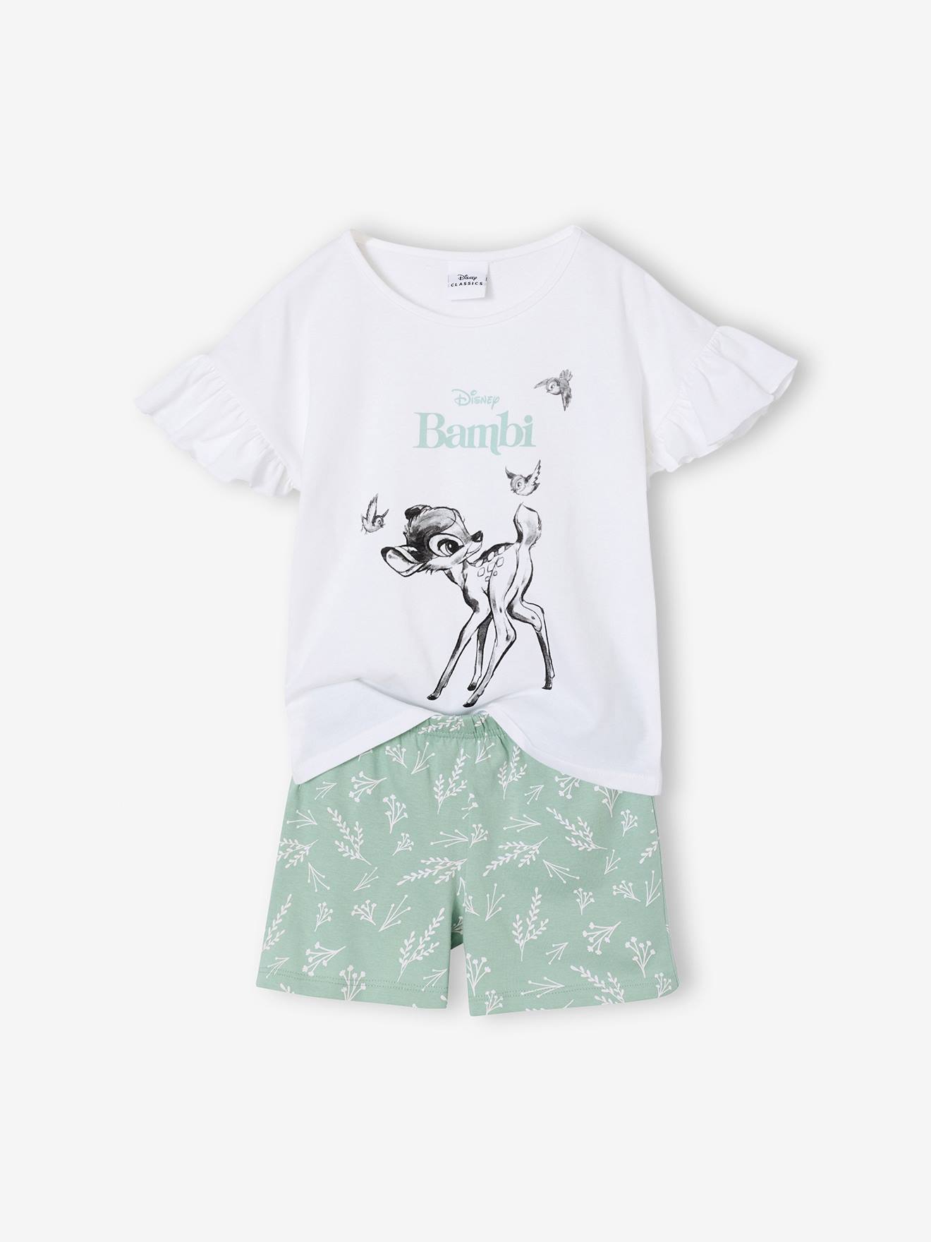 Pyjashort fille Bambi Disney bleu grisé