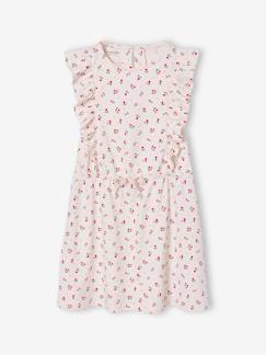 Robe fille imprimée manches volantées   - vertbaudet enfant
