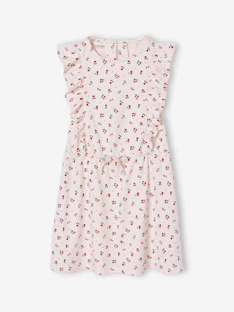 Robe fille imprimée manches volantées   - vertbaudet enfant