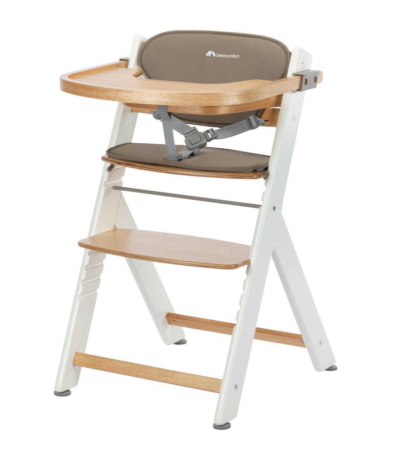 Chaise Haute Bébé En Bois Avec Coussin Timba Light Wood