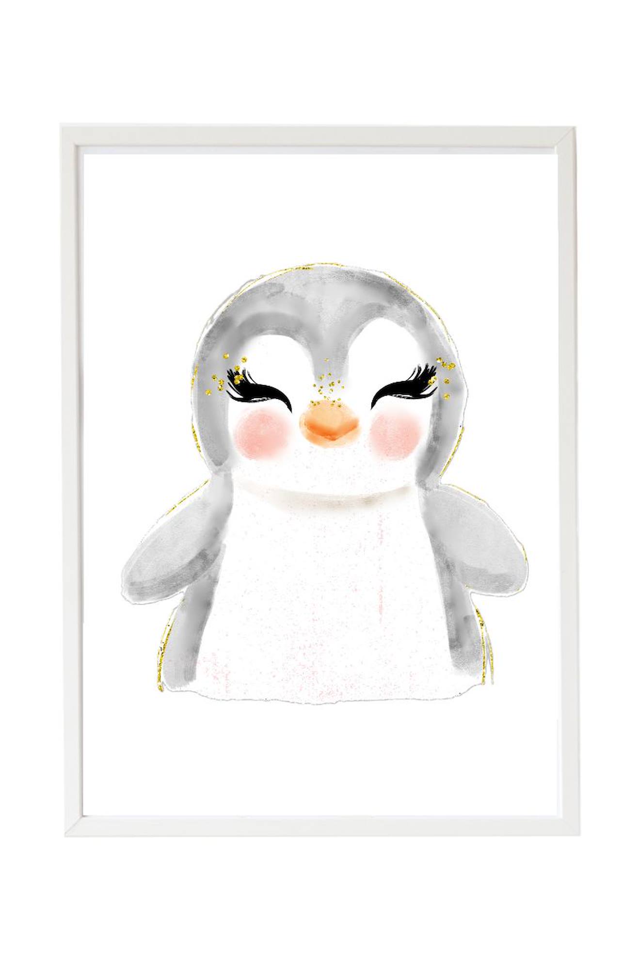 Cadre Mural Enfant Pingouin Multi Coloured