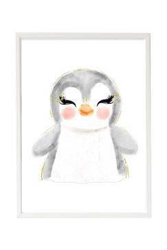 Cadre mural enfant pingouin  - vertbaudet enfant