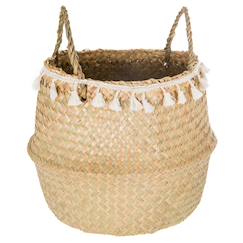-Panier pliable à pompons