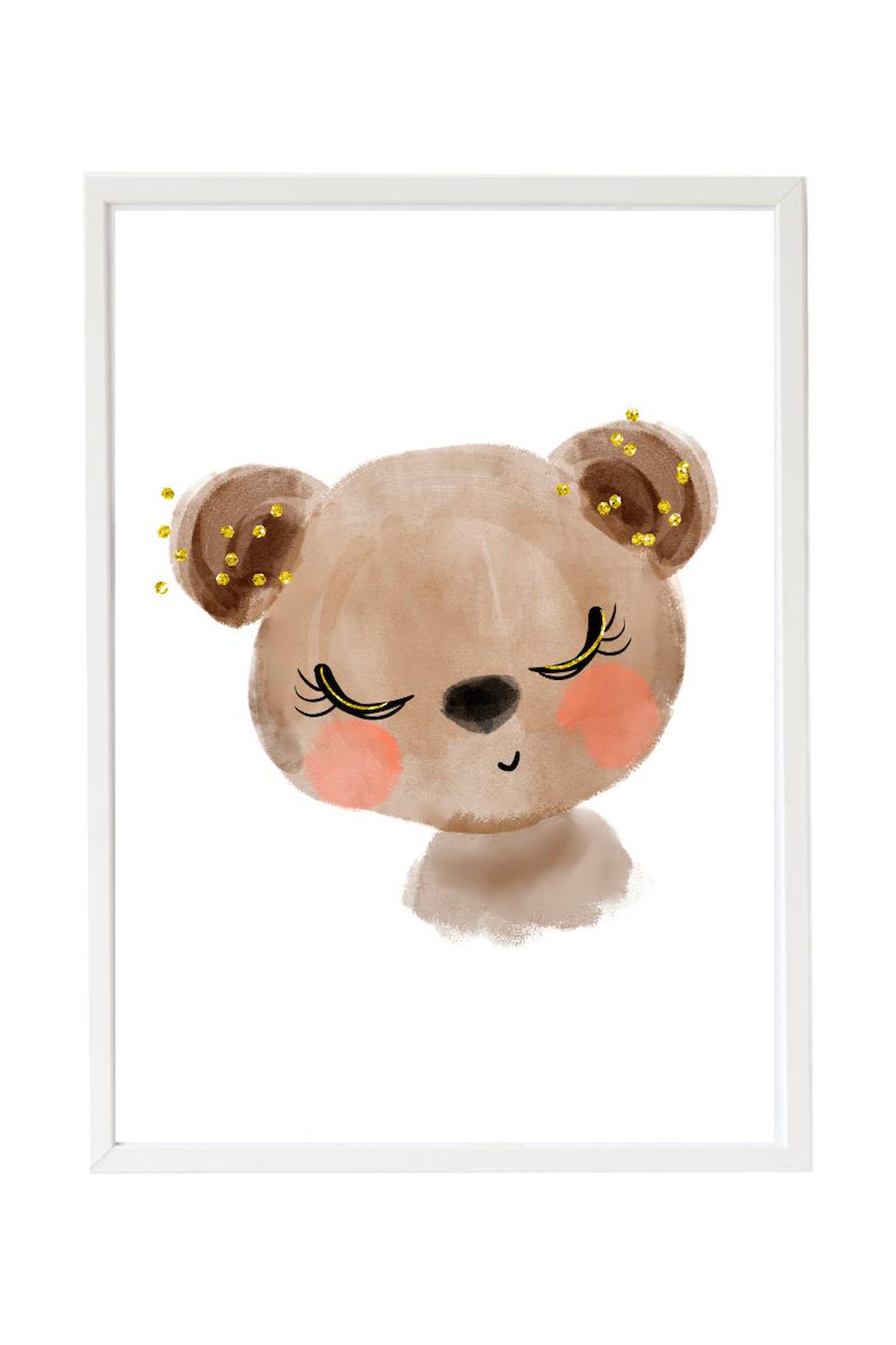 Cadre Mural Enfant Ours Multi Coloured