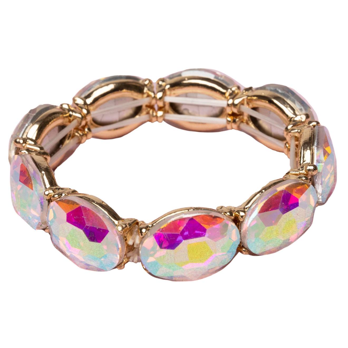 Bracelet À Pierres Scintillantes Or