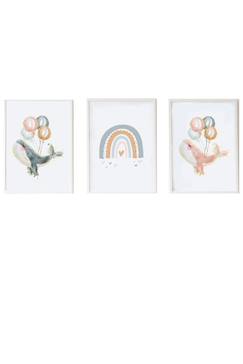 Lot 3 cadres muraux enfant baleines ballon  - vertbaudet enfant