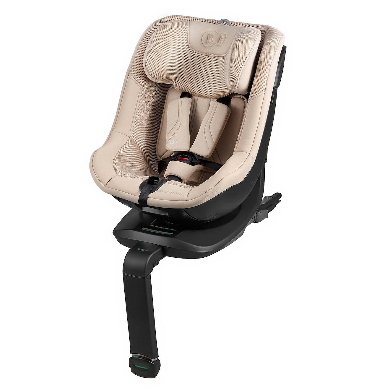 Siège Auto Rotatif I-size Avec Sécurité Renforcée Et Inclinaison Facile Tissu Beige