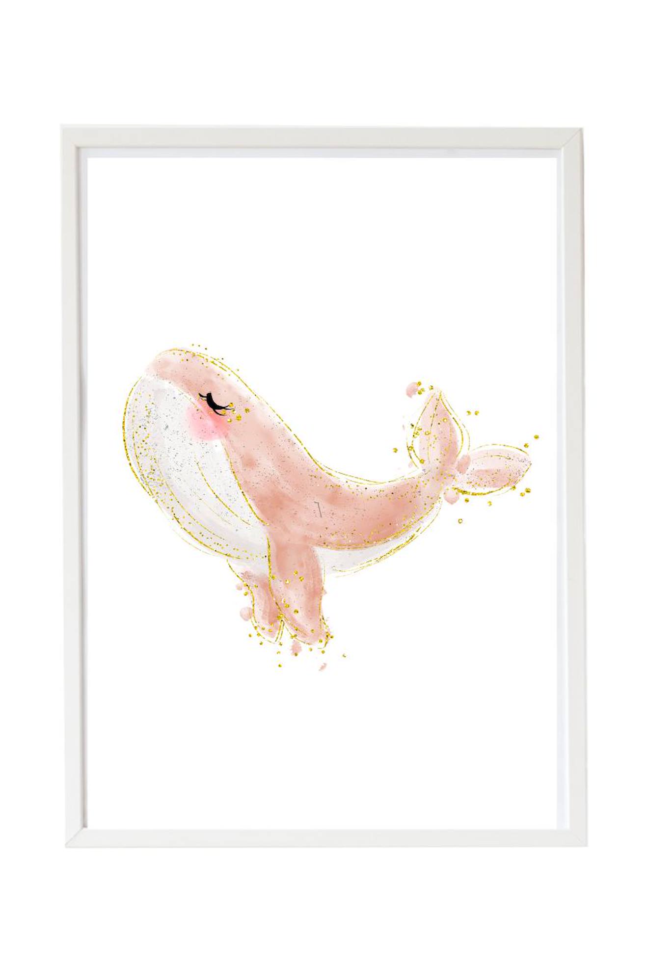 Cadre Mural Enfant Baleine Multi Coloured