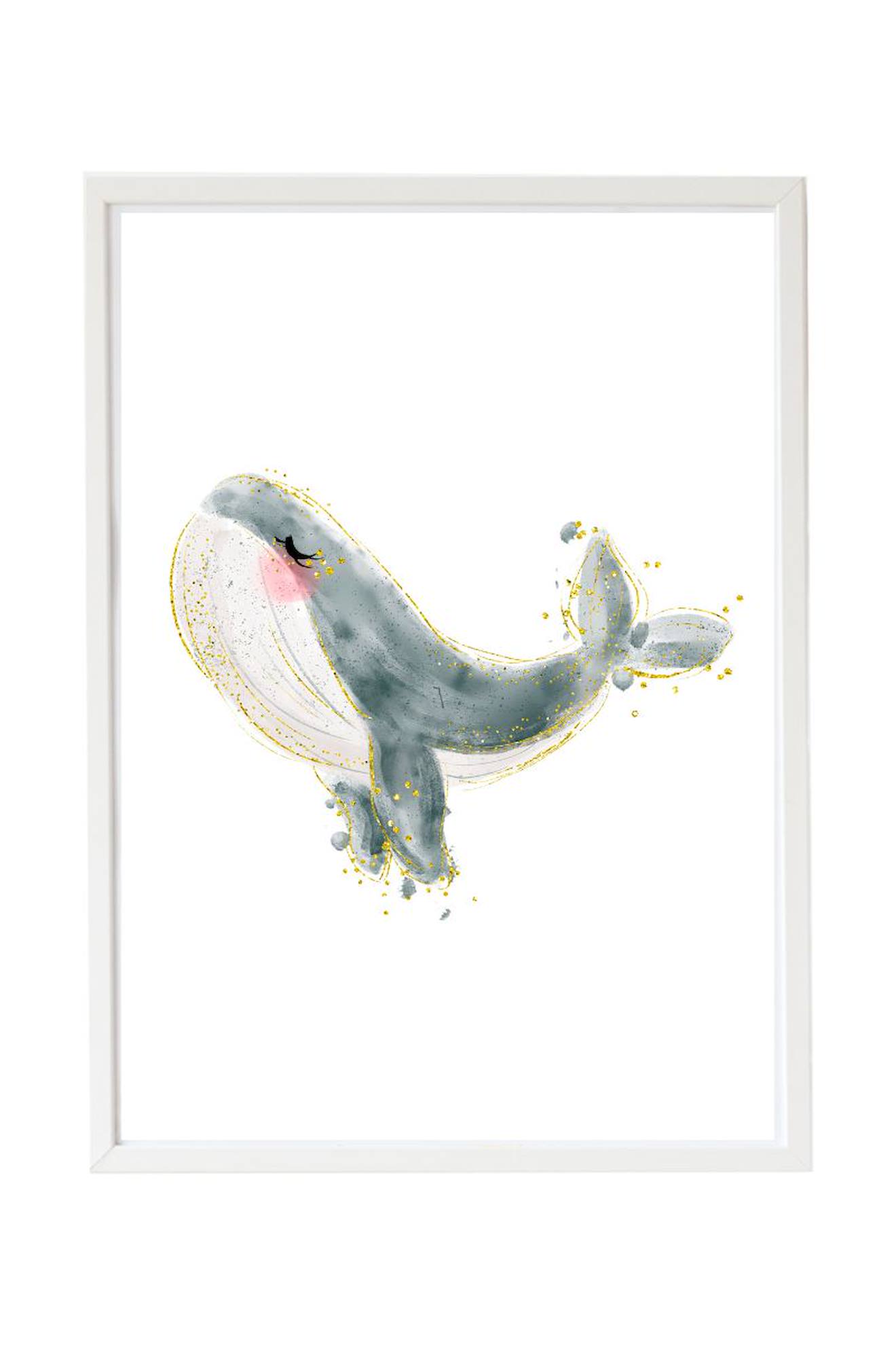 Cadre Mural Enfant Baleine Multi Coloured