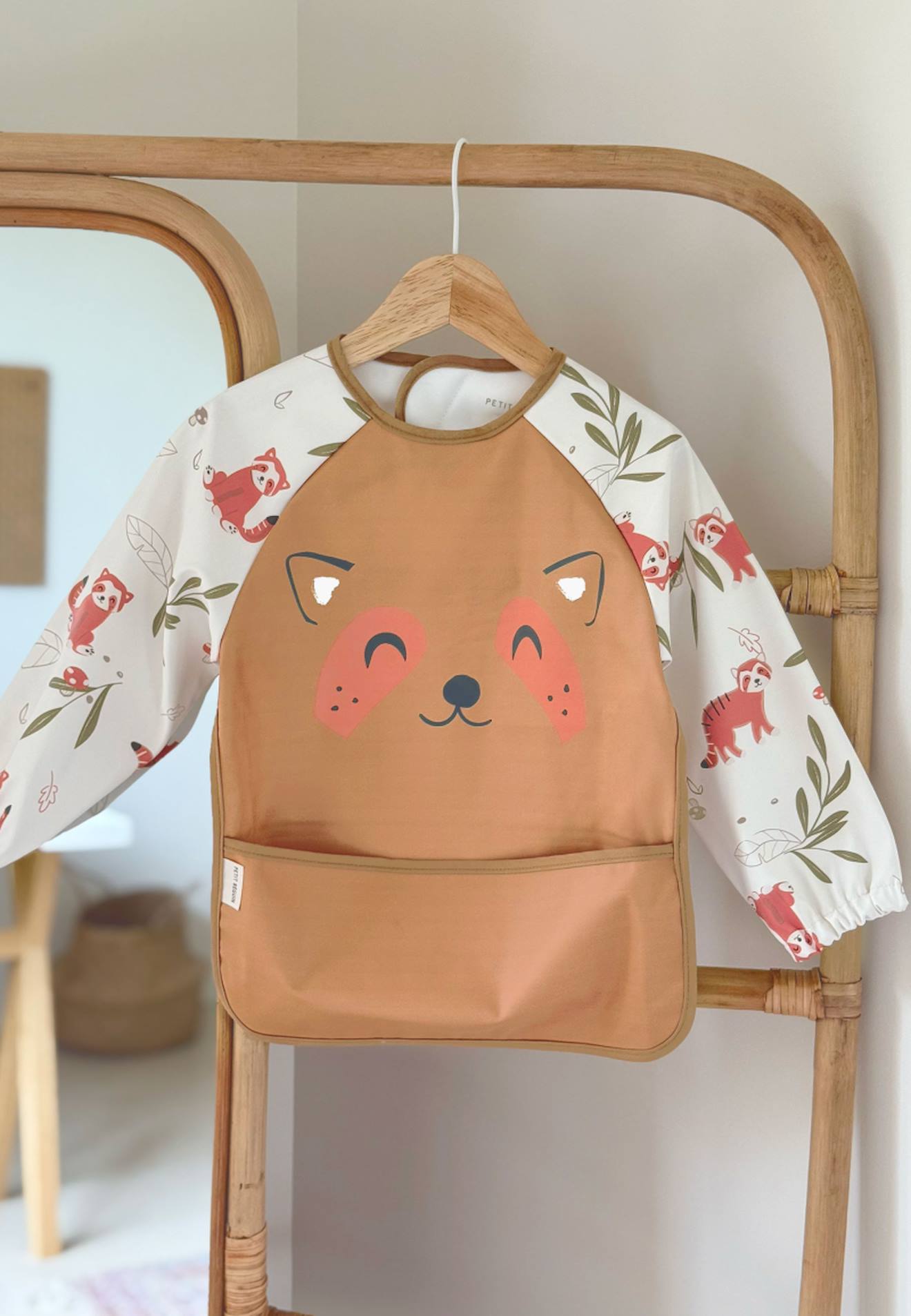 Bavoir tablier manches longues gustin camel