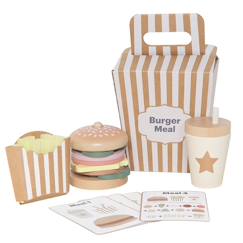 -Jouet en bois - dinette - burger meal