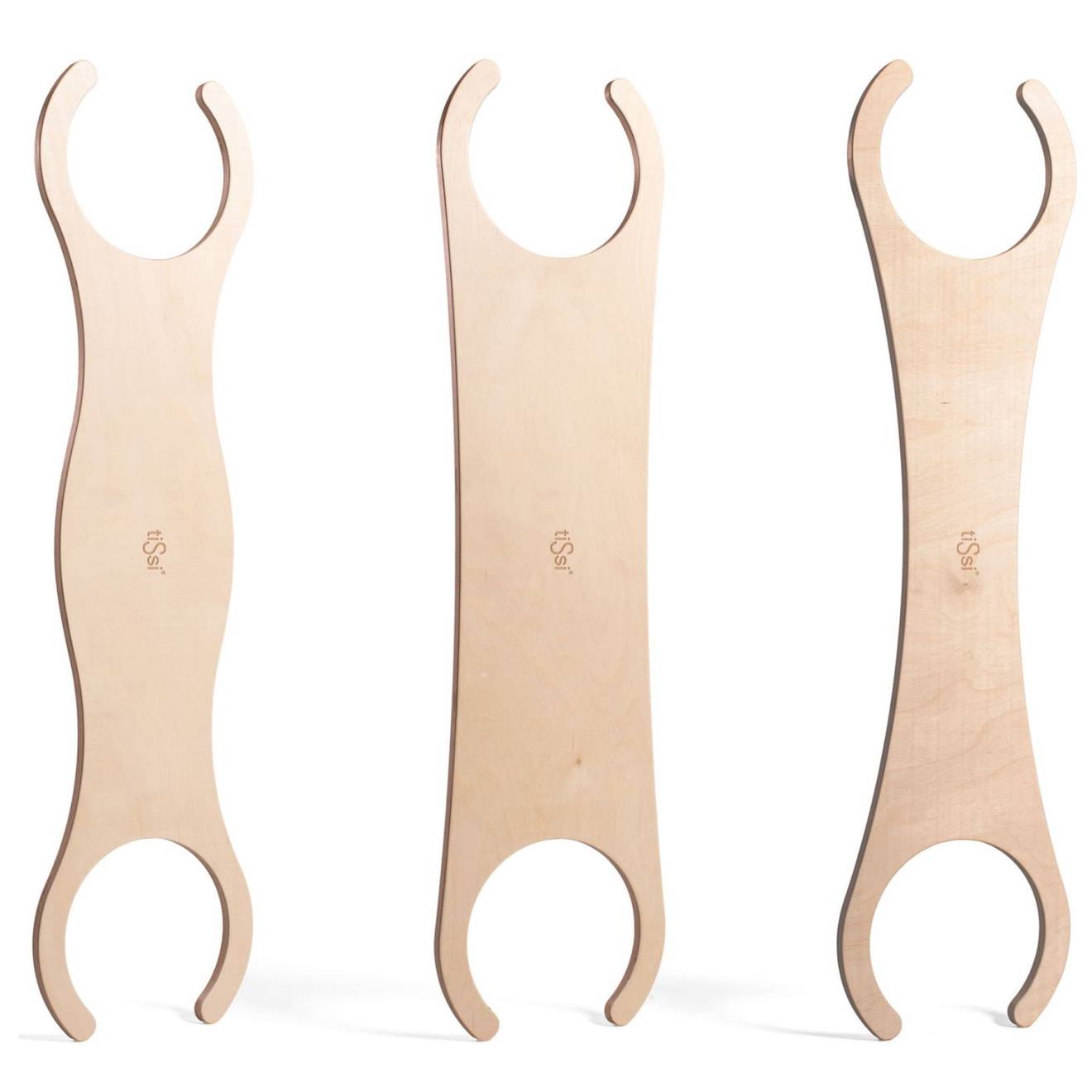Lot De 3 Planches D'équilibre Compatibles Stapelstein Bois Naturel (Tissi) - Image 1