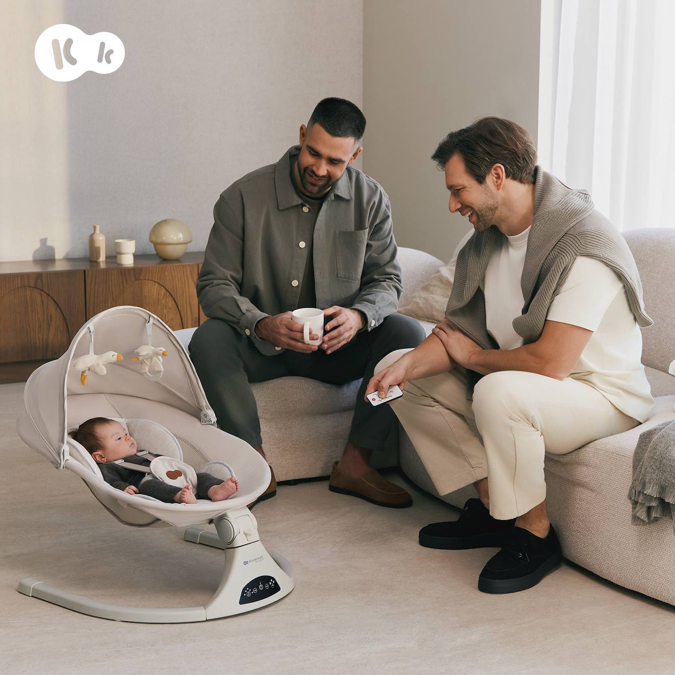 Transat Électrique Bébé Avec Musique Beige (Kinderkraft) - Image 2