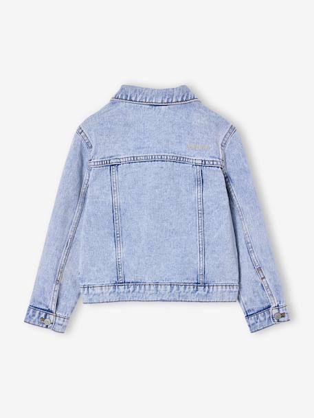Veste jean fille bleu clair+bleu moyen 3 - vertbaudet enfant 