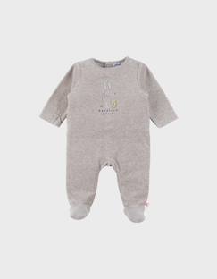Bébé-Pyjama, surpyjama-Pyjama bébé en velours brodé lapin