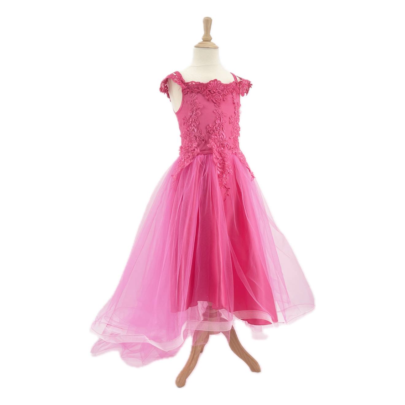 Déguisement enfant robe rose rose fuchsia