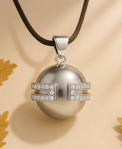 -Bola de grossesse - déesse - rhodium - cristaux