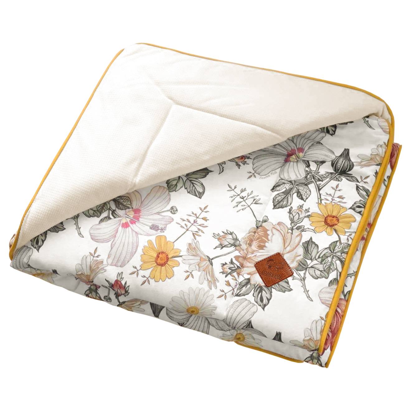 Couverture plaid réversible néo vintage néo vintage imprimé floral, be