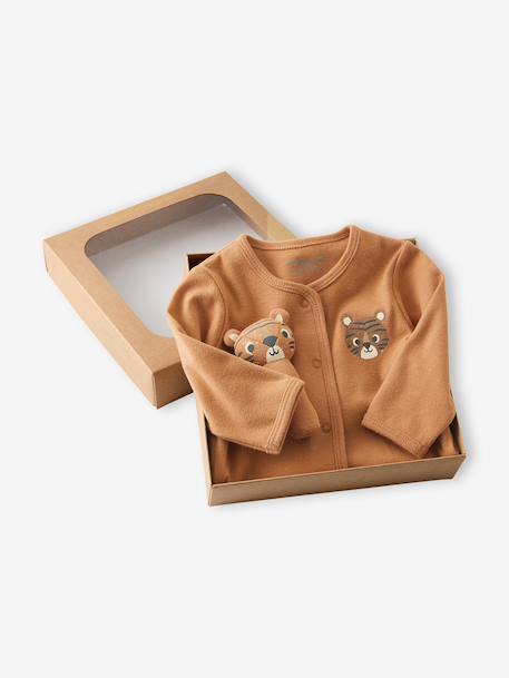 Vertbaudet - Coffret pyjama naissance et doudou camel