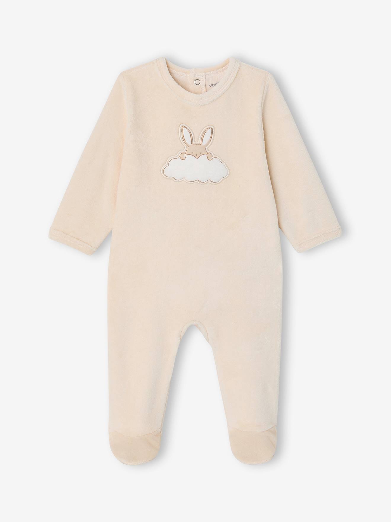 Pyjama naissance en velours cru 13 €